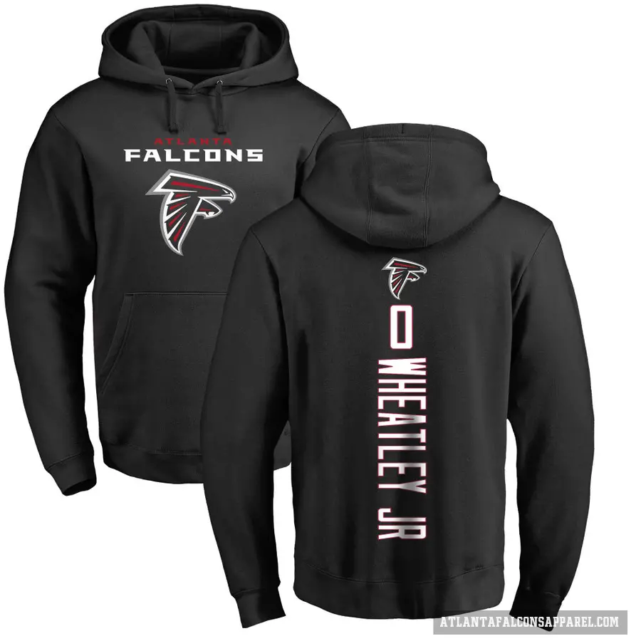 Men's ＃0 Tyrone Wheatley Jr. Atlanta Falcons Black Pro Line Backer Pullover Hoodie