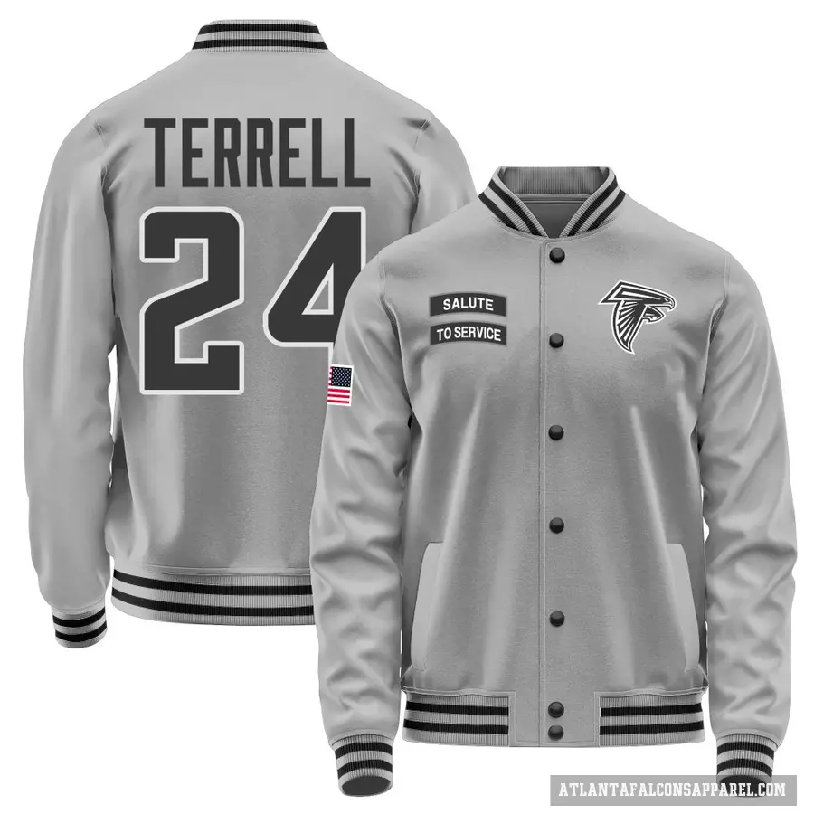 Men's ＃24 A.J. Terrell Atlanta Falcons Gray Salute to Service Performance Jacket