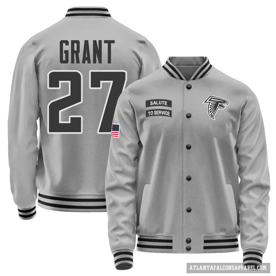 Men's ＃27 Richie Grant Atlanta Falcons Gray Salute to Service Performance Jacket