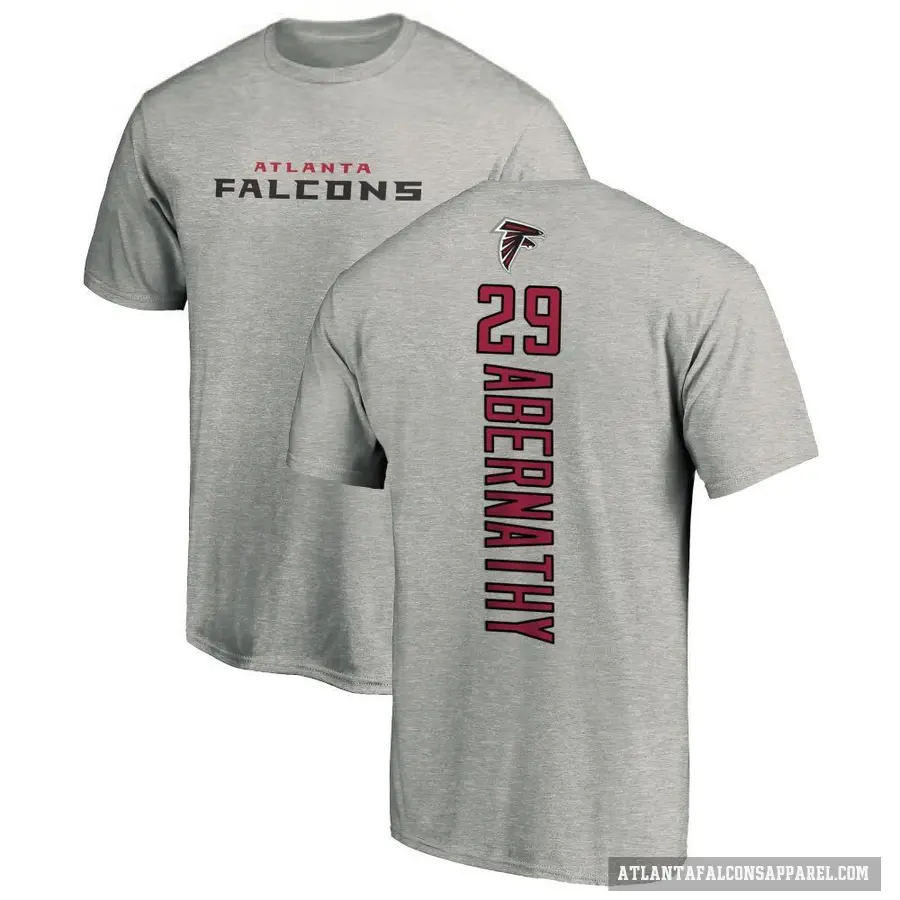 Men's ＃29 Micah Abernathy Atlanta Falcons Ash Backer T-Shirt