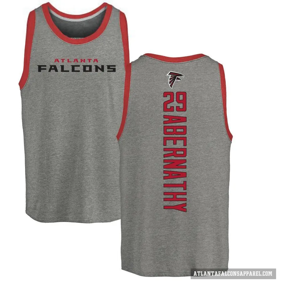 Men's ＃29 Micah Abernathy Atlanta Falcons Ash Backer Tank Top