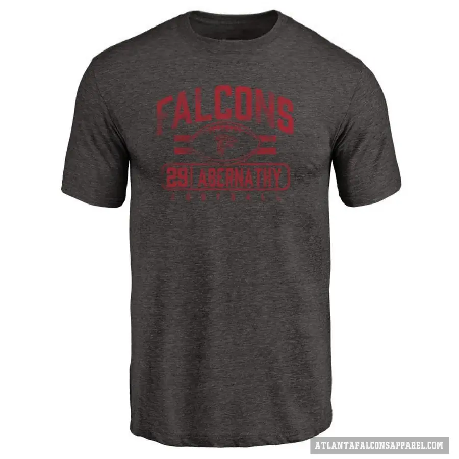 Men's ＃29 Micah Abernathy Atlanta Falcons Black Flanker T-Shirt