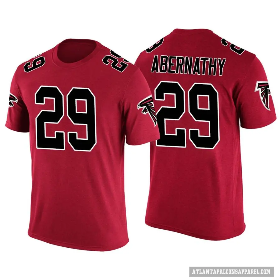 Men's ＃29 Micah Abernathy Atlanta Falcons Red Color Rush T-Shirt