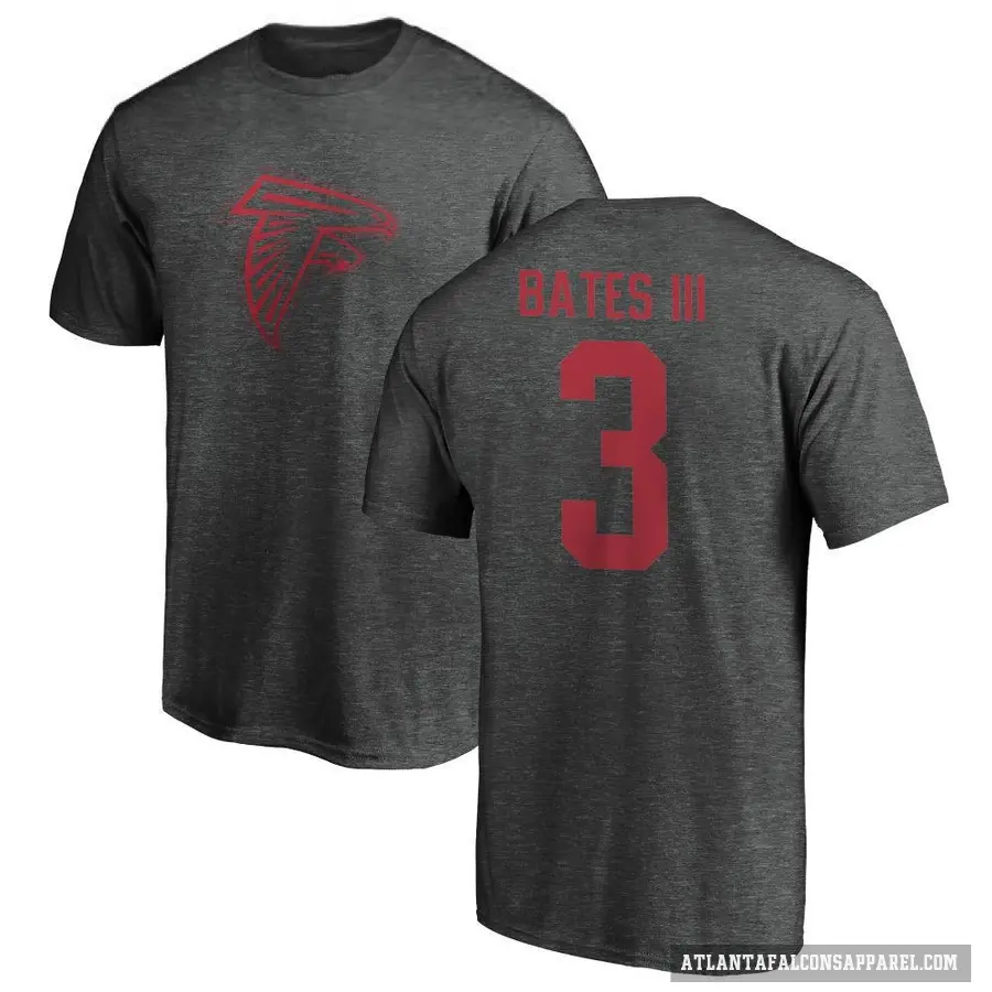 Men's ＃3 Jessie Bates III Atlanta Falcons Ash One Color T-Shirt