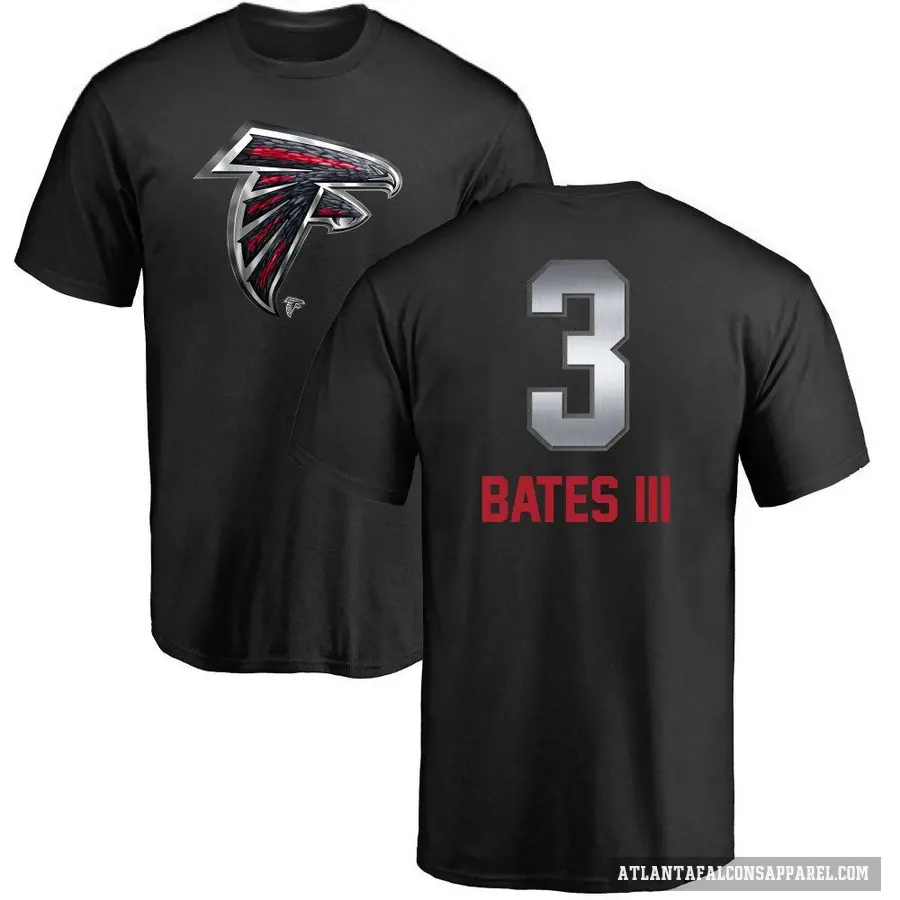 Men's ＃3 Jessie Bates III Atlanta Falcons Black Midnight Mascot T-Shirt