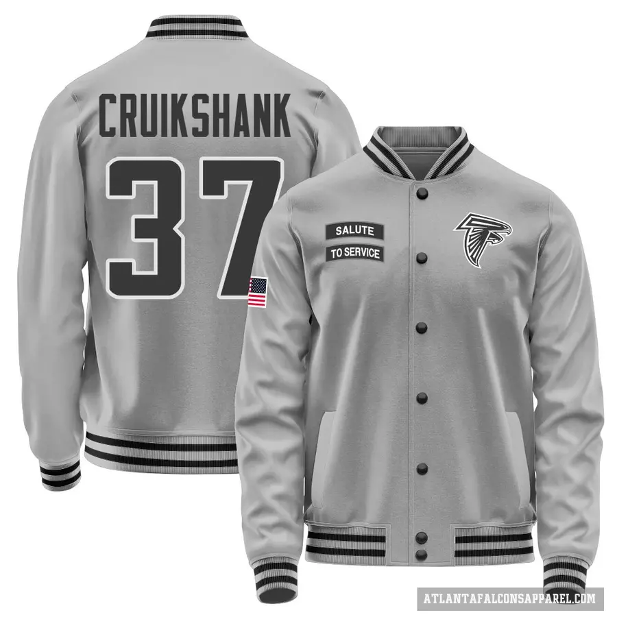 Men's ＃37 Dane Cruikshank Atlanta Falcons Gray Salute to Service Performance Jacket