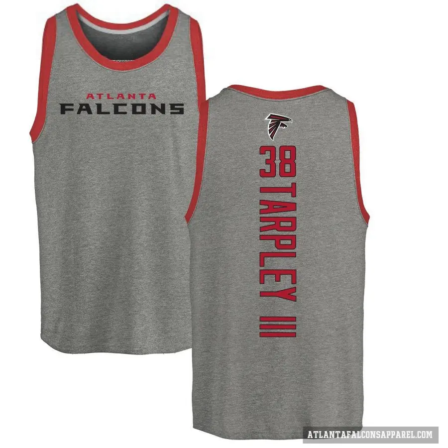 Men's ＃38 Tre Tarpley III Atlanta Falcons Ash Backer Tank Top