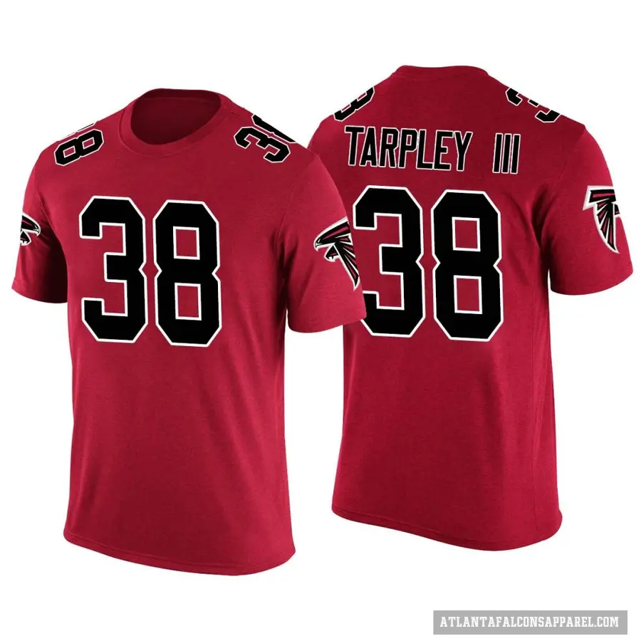 Men's ＃38 Tre Tarpley III Atlanta Falcons Red Color Rush T-Shirt