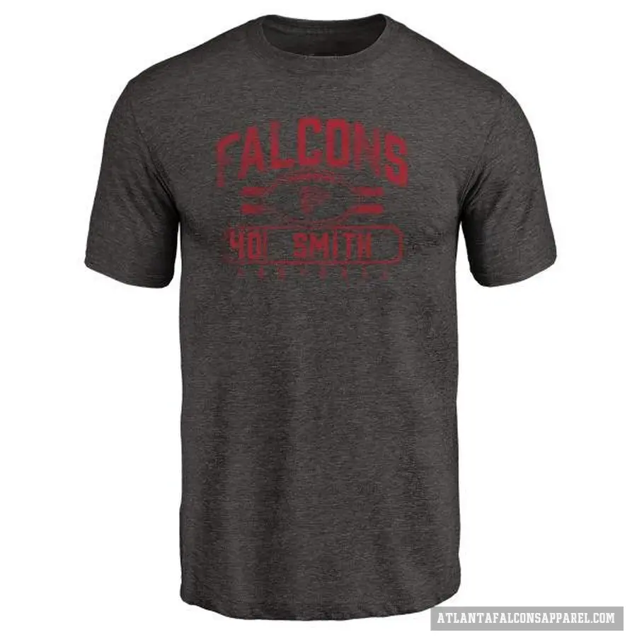 Men's ＃40 Keith Smith Atlanta Falcons Black Flanker T-Shirt