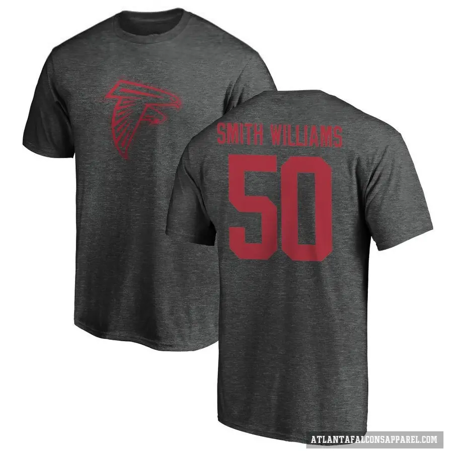 Men's ＃50 James Smith-Williams Atlanta Falcons Ash One Color T-Shirt