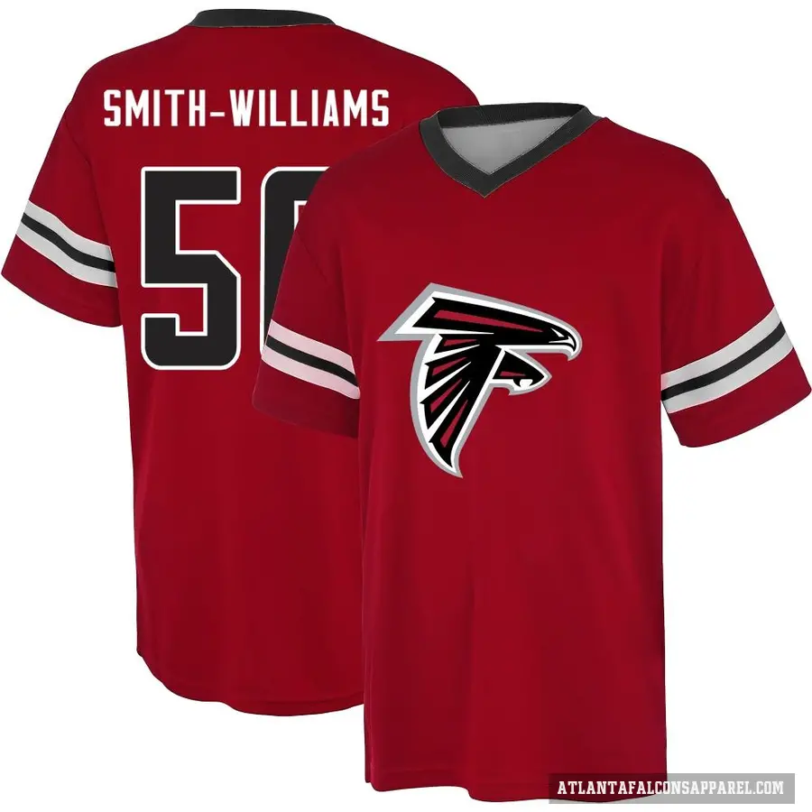 Men's ＃50 James Smith-Williams Atlanta Falcons Red Game Day V-Neck T-Shirt