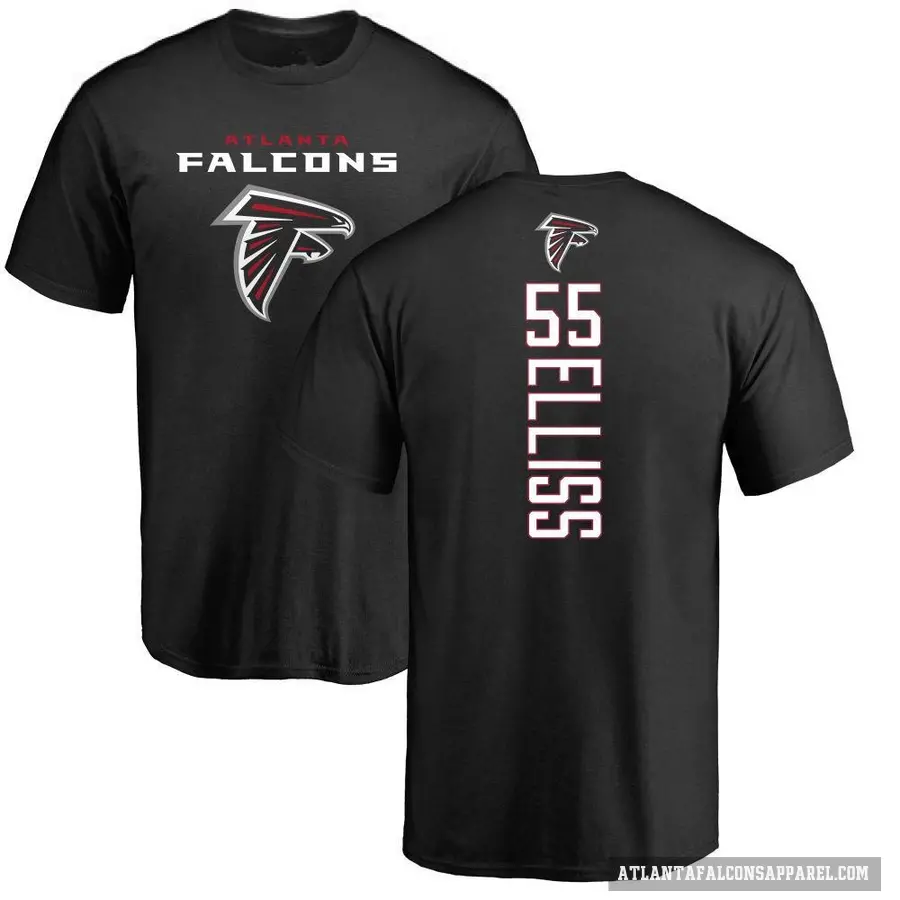 Men's ＃55 Kaden Elliss Atlanta Falcons Black Backer T-Shirt