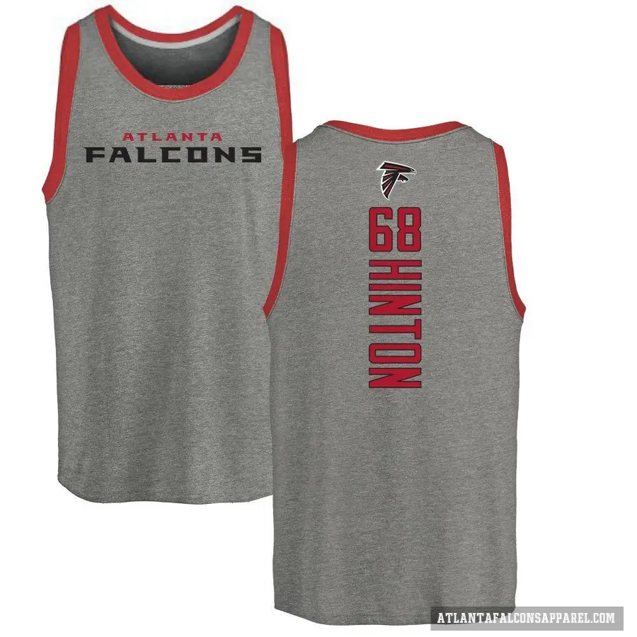 Men's ＃68 Kyle Hinton Atlanta Falcons Ash Backer Tank Top