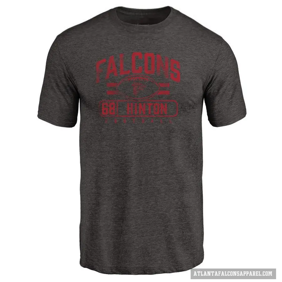 Men's ＃68 Kyle Hinton Atlanta Falcons Black Flanker T-Shirt