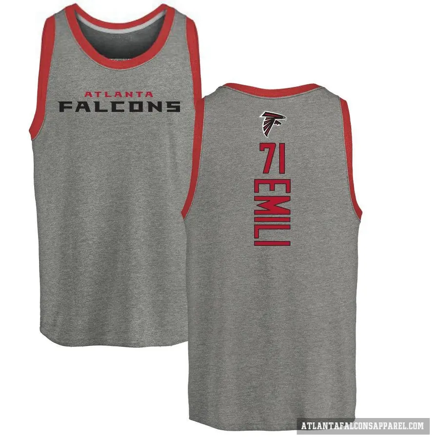 Men's ＃71 Prince Emili Atlanta Falcons Ash Backer Tank Top