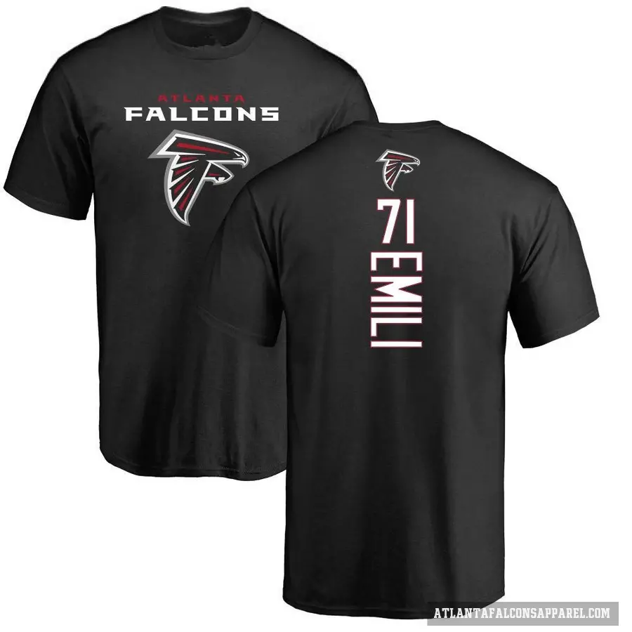 Men's ＃71 Prince Emili Atlanta Falcons Black Backer T-Shirt