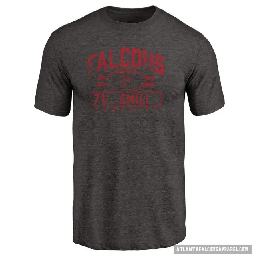 Men's ＃71 Prince Emili Atlanta Falcons Black Flanker T-Shirt