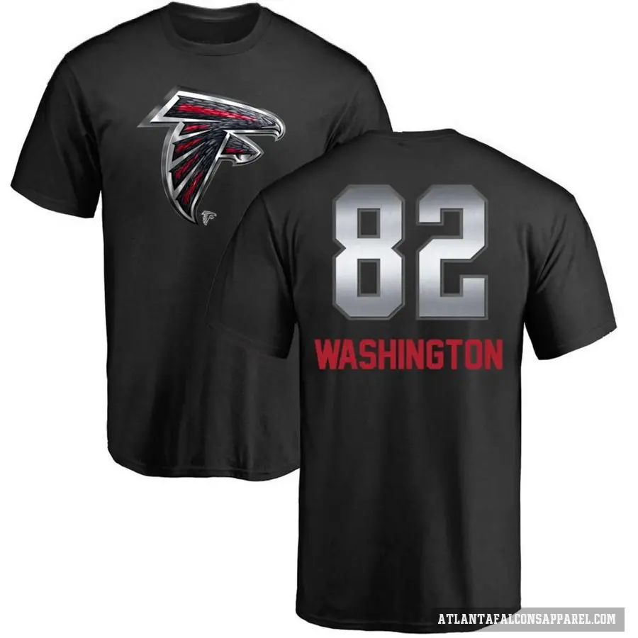 Men's ＃82 Casey Washington Atlanta Falcons Black Midnight Mascot T-Shirt