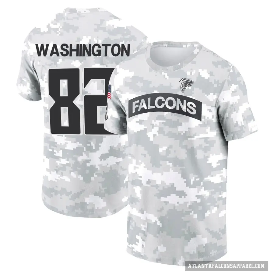 Men's ＃82 Casey Washington Atlanta Falcons Camo Arctic 2024 Salute to Service Performance T-Shirt