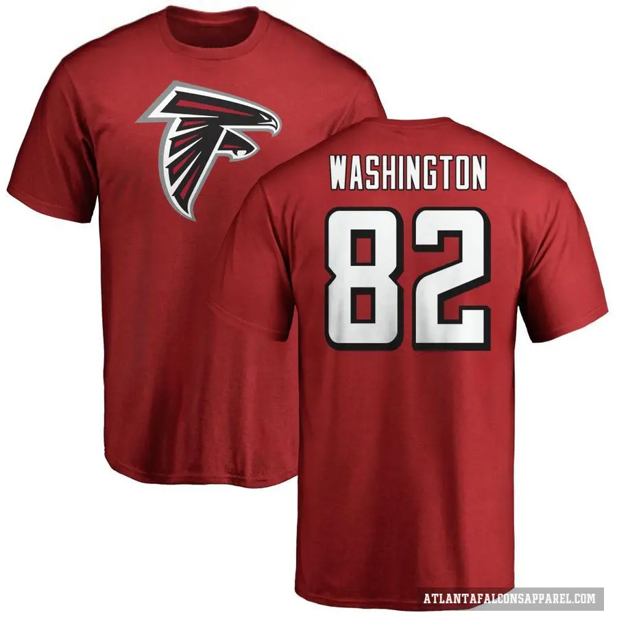 Men's ＃82 Casey Washington Atlanta Falcons Red Logo T-Shirt