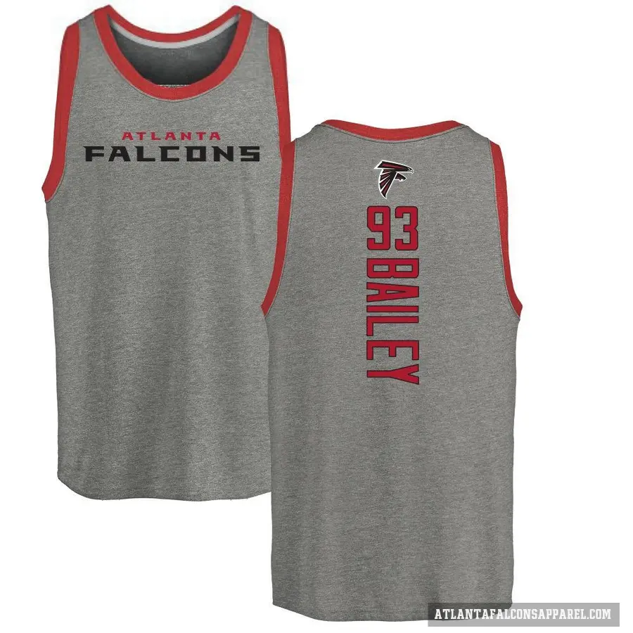 Men's ＃93 Allen Bailey Atlanta Falcons Ash Backer Tank Top