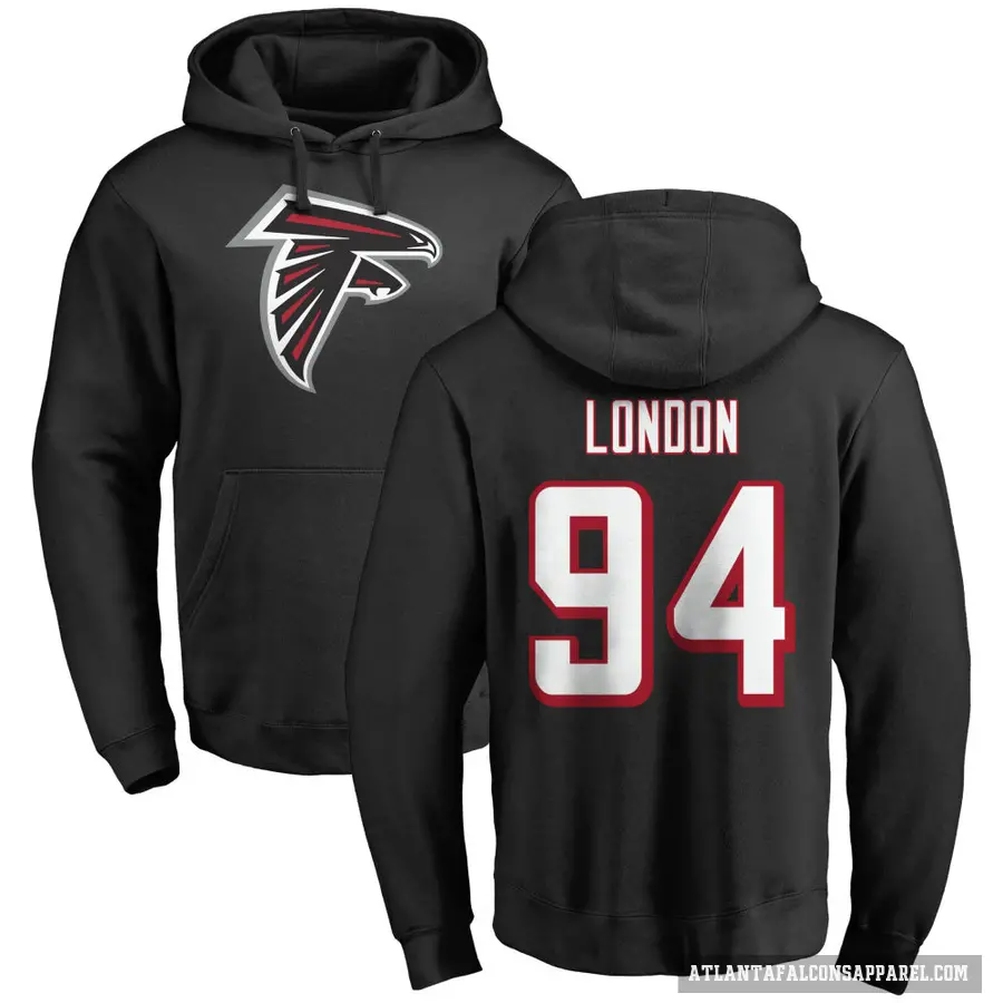 Men's ＃94 LaCale London Atlanta Falcons Black Pro Line Logo Pullover Hoodie