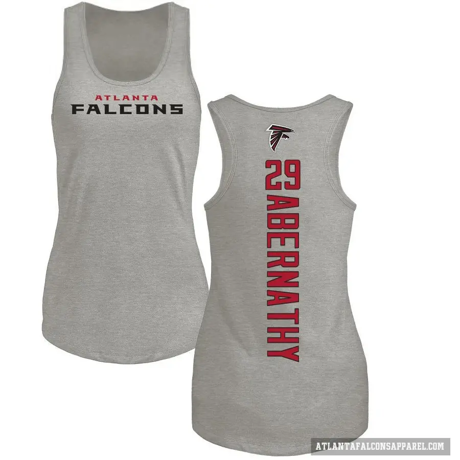 Women's ＃29 Micah Abernathy Atlanta Falcons Ash Backer Tank Top