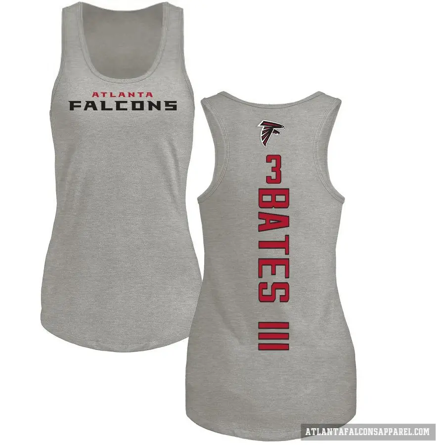 Women's ＃3 Jessie Bates III Atlanta Falcons Ash Backer Tank Top