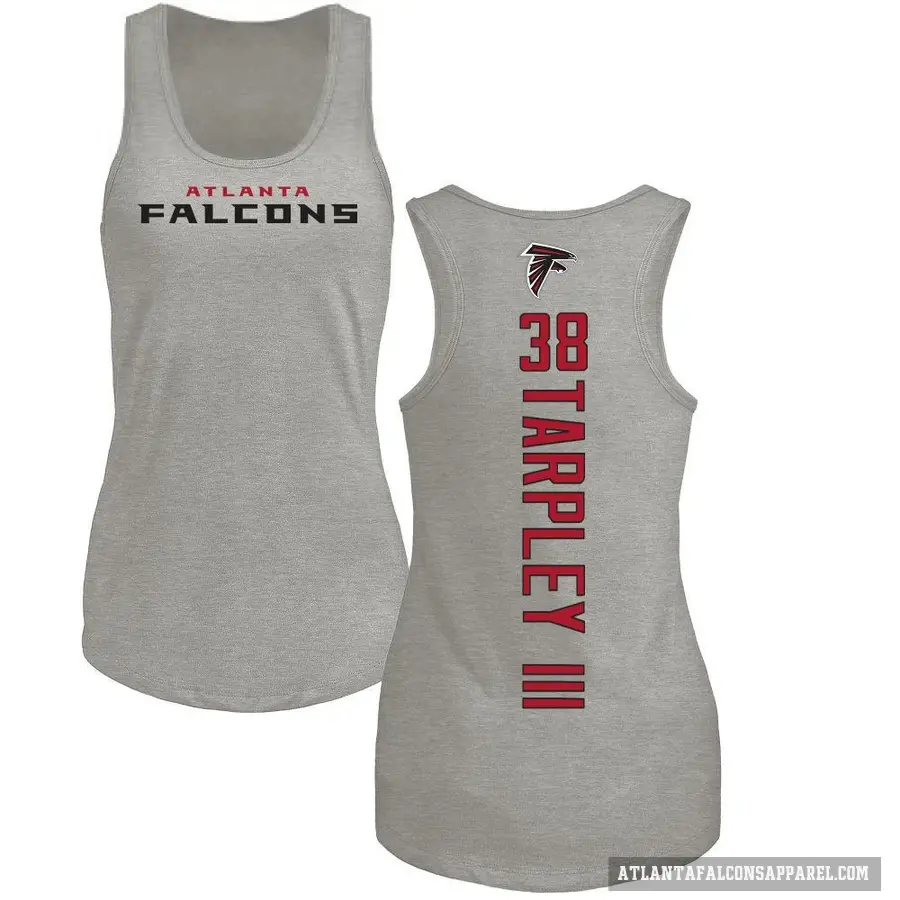 Women's ＃38 Tre Tarpley III Atlanta Falcons Ash Backer Tank Top