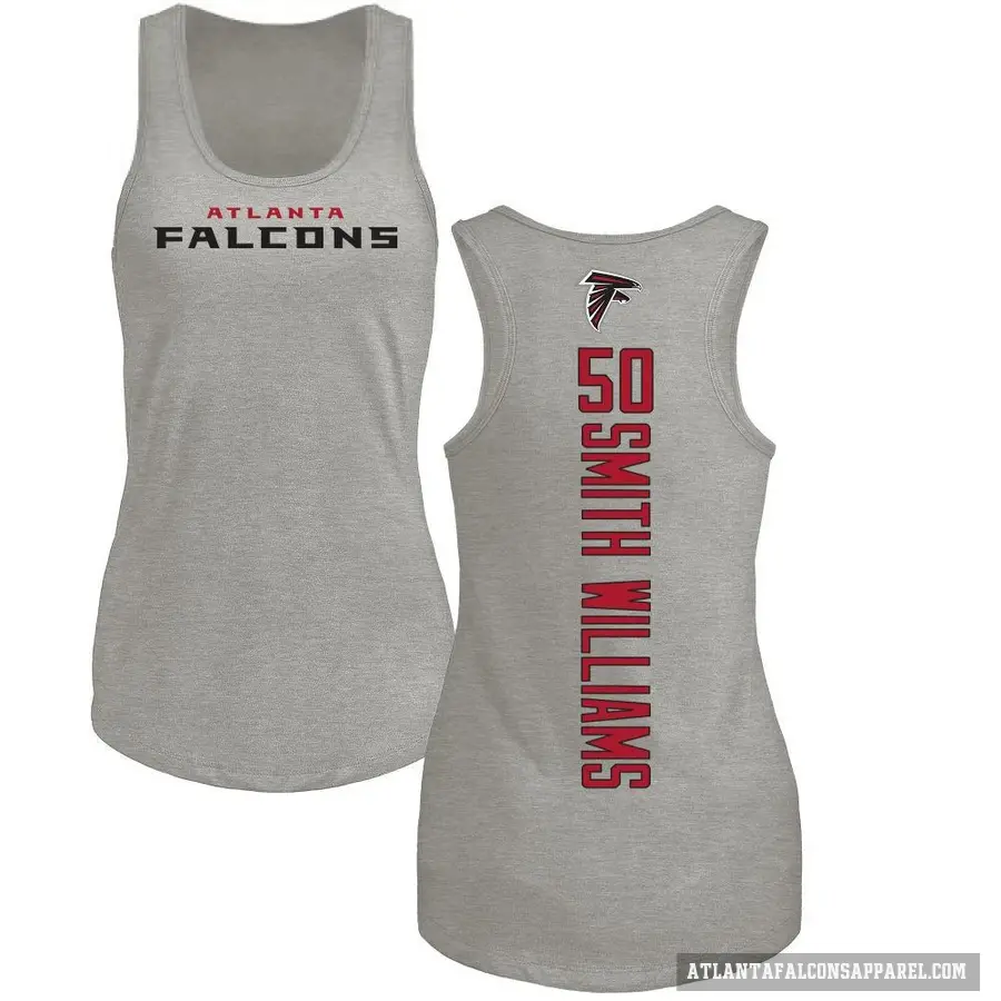 Women's ＃50 James Smith-Williams Atlanta Falcons Ash Backer Tank Top