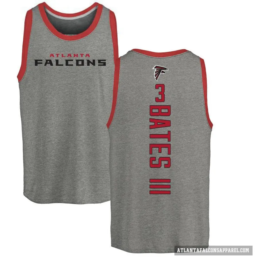 Youth ＃3 Jessie Bates III Atlanta Falcons Ash Backer Tank Top